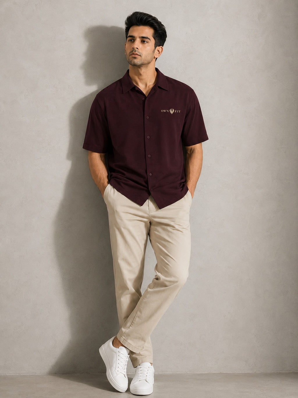 Ownfit Premium Maroon Oversized Shirt